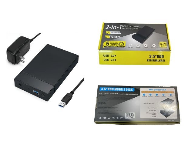&u+ CASE DISCO SATA-IDE 2,5 y 3,5 A USB 3.0 CON FUENTE (3526)
